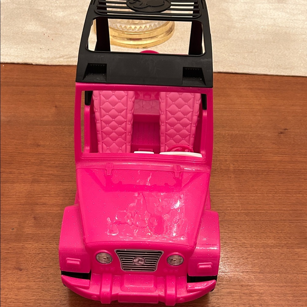 Barbie Pink Convertible Toy Car